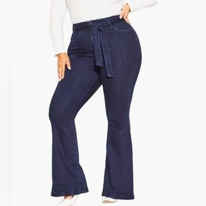 City Chic Flare Jeans 18 Dark Denim plus size
